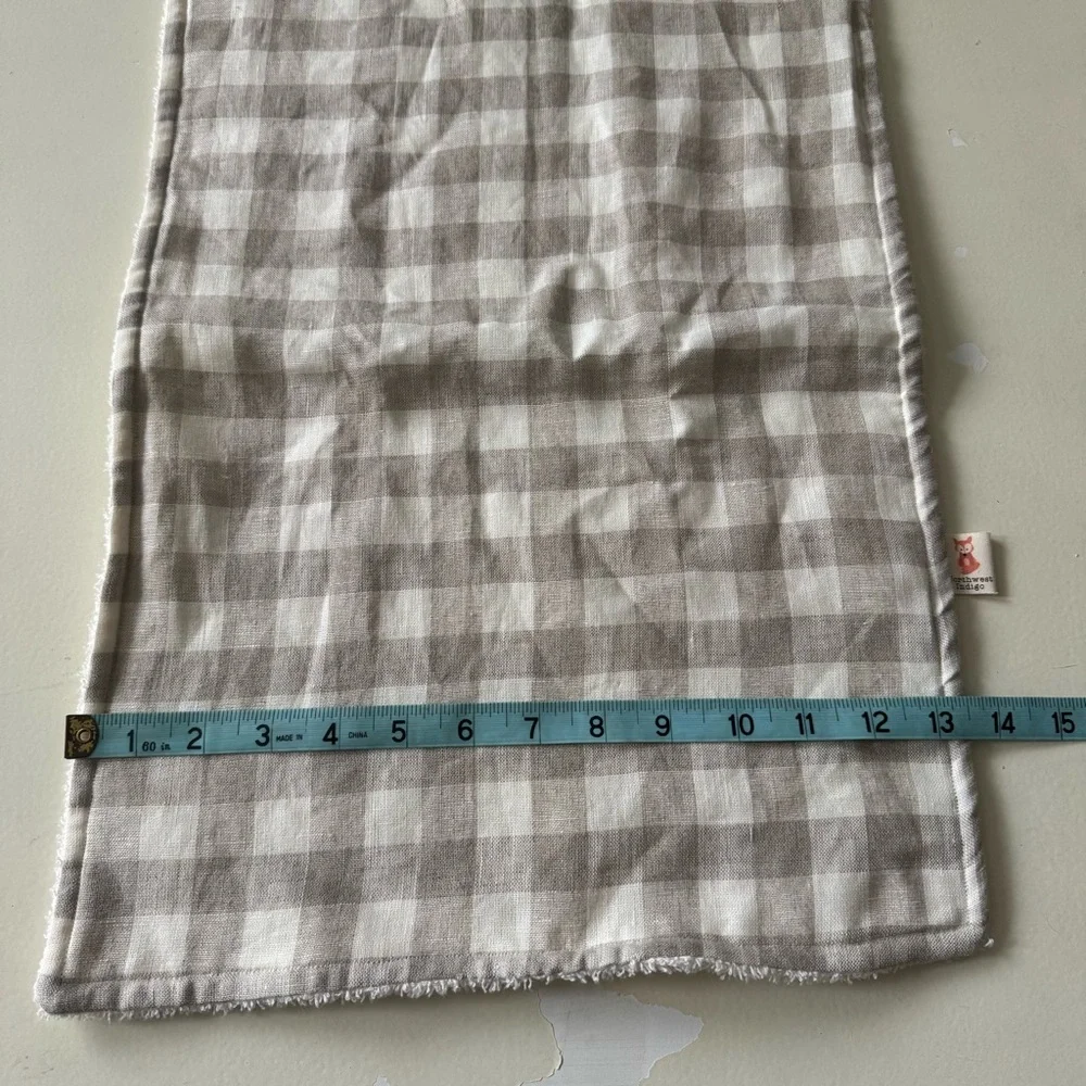 Linen Buffalo Check Hand Towel